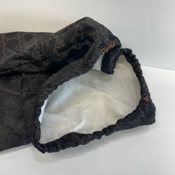 Gucci GG Logo Monogram Silky Brown Dust Bag Cover Handbag 11" x 14” ❌FIRM PRICE❌ - Picture 2 of 4